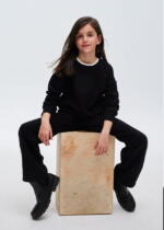 MAYORAL Mikina čierna s kamienkami bez zapínania Hoodie girl black 7402 | Welcomebaby.sk