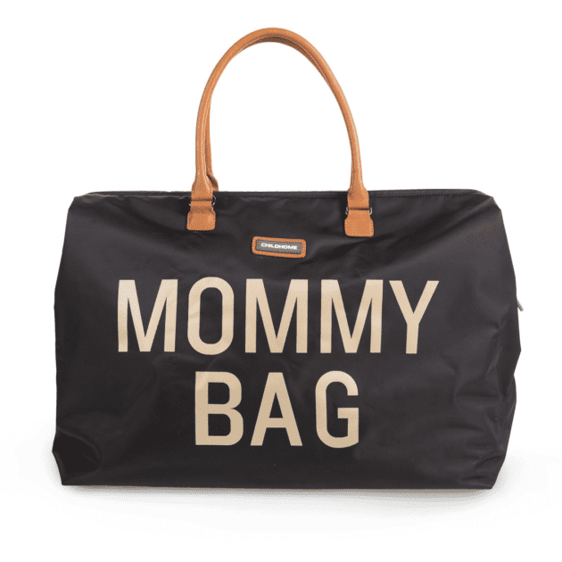 Veľká taška Mommy Bag Childhome Big Black Gold čierna