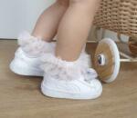 CÓNDOR Ponožky s tylovým volánom ružové Tulle socks pink 2488 | Welcomebaby.sk