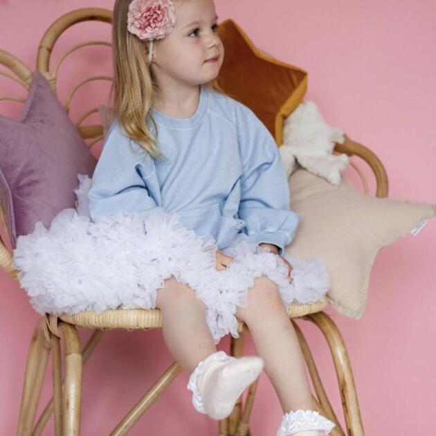 Objemná tutu sukňa dolly skirt Manufaktura Falbanek biela | Welcomebaby.sk