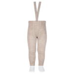 Detské merino kamašle na traky bez nožičiek Cóndor make up Merino wool blend leggings with suspenders 1401 | Welcomebaby.sk