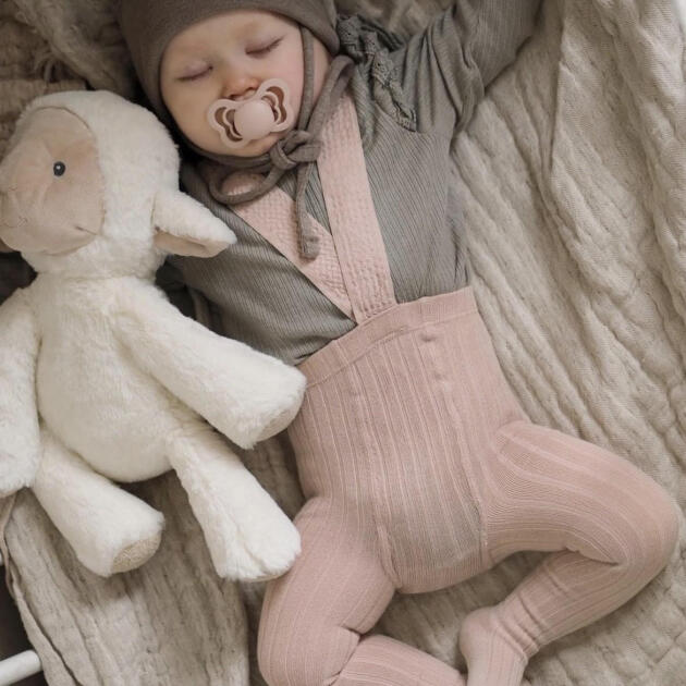 Rebrované pančuchy na traky Cóndor staroružová bledá | Welcomebaby.sk
