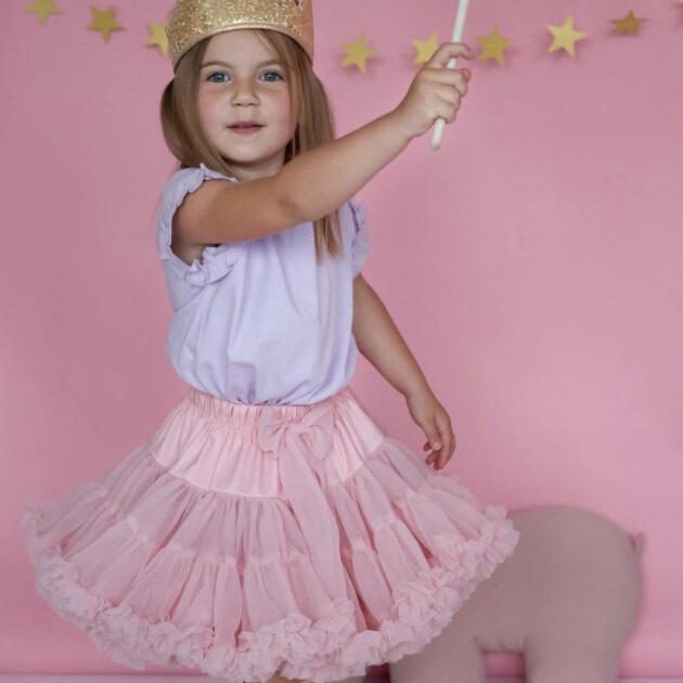 Objemná tutu sukňa dolly skirt Manufaktura Falbanek rose quartz nude pudrovoružová