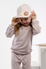 Dievčenská ružová šiltovka s 3D kvetom Madlen Jamiks baby ružová | Welcomebaby.sk