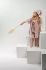Detský set s volánovými nohavičkami a tielkom Jamiks staroružová | Welcomebaby.sk