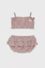 Detský set s volánovými nohavičkami a tielkom Jamiks staroružová | Welcomebaby.sk