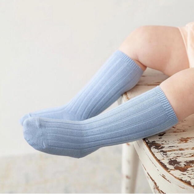 Rebrované podkolienky Cóndor baby modrá | Welcomebaby.sk