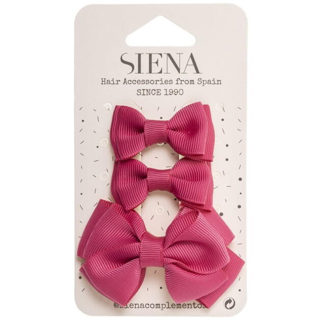 Elegantná mašlička do vlasov 3set svetlá cyklámenová light fuchsia | Welcomebaby.sk