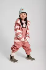 Tenká pruhovaná nepremokavá bunda Reima Vesi rose blush ružová | Welcomebaby.sk