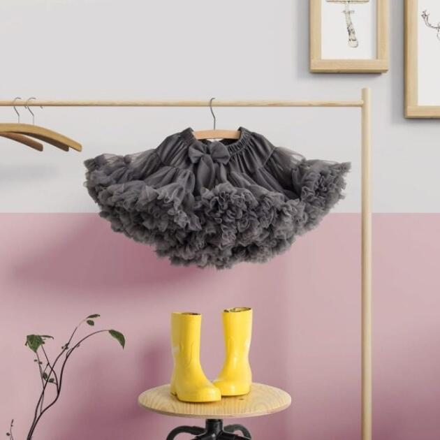 Objemná tutu sukňa dolly skirt Manufaktura Falbanek tmavosivá antracit | Welcomebaby.sk
