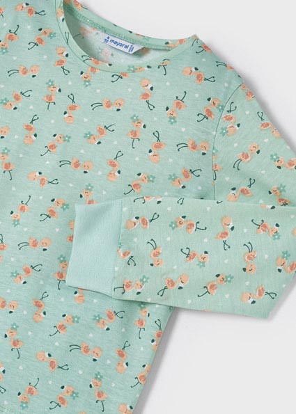 Dievčenské pyžamo s dlhým rukávom Mayoral wasabi | Welcomebaby.sk