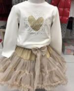 Objemná tutu sukňa dolly skirt Manufaktura Falbanek cappuccino | Welcomebaby.sk