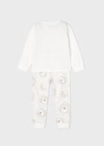 MAYORAL Dievčenské pyžamo s dlhým rukávom Sleepsuit girl krémové 4758 | Welcomebaby.sk