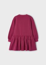 Teplákové volánové šaty Ruffle dress girl Mayoral malinové 4973 | Welcomebaby.sk