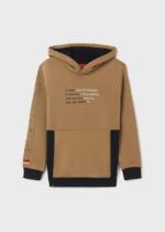 Chlapčenská mikina s kapucňou Hoodie with central pocket boy Mayoral hnedá | Welcomebaby.sk