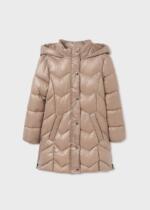 Dievčenská dlhá prešívaná bunda Long quilted coat girl Mayoral béžová | Welcomebaby.sk