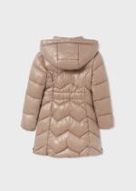 Dievčenská dlhá prešívaná bunda Long quilted coat girl Mayoral béžová | Welcomebaby.sk