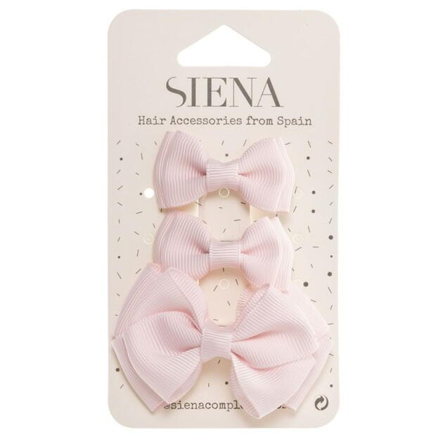 Elegantná mašľa do vlasov 3set baby ružová číra rosa pastelo claro | Welcomebaby.sk