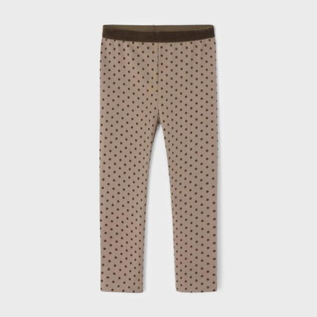 MAYORAL Bodkované legíny Polka dots leggings girl béžové mole | Welcomebaby.sk