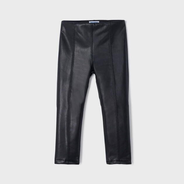 MAYORAL Koženkové legíny čierne Leatherette leggings black 4763 | Welcomebaby.sk
