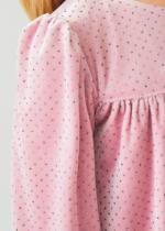 ABEL & LULA Kamienkové velvet šaty ružové Glitter velvet dress 5531003 | Welcomebaby.sk