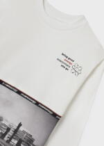 MAYORAL Chlapčenské tričko s dlhým rukávom Long sleeve t-shirt boy biele 7016 | Welcomebaby.sk