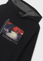 MAYORAL Chlapčenská mikina s kapucňou Hoodie boy black čierna 7449 | Welcomebaby.sk