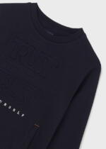 MAYORAL Chlapčenská mikina Yourself Embossed jumper boy dark navy tmavomodrá 7450 | Welcomebaby.sk