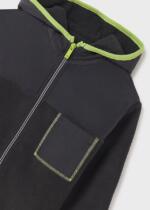 MAYORAL Chlapčenská flísova mikina na zips Fleece hoodie carbon sivá 7466 | Welcomebaby.sk