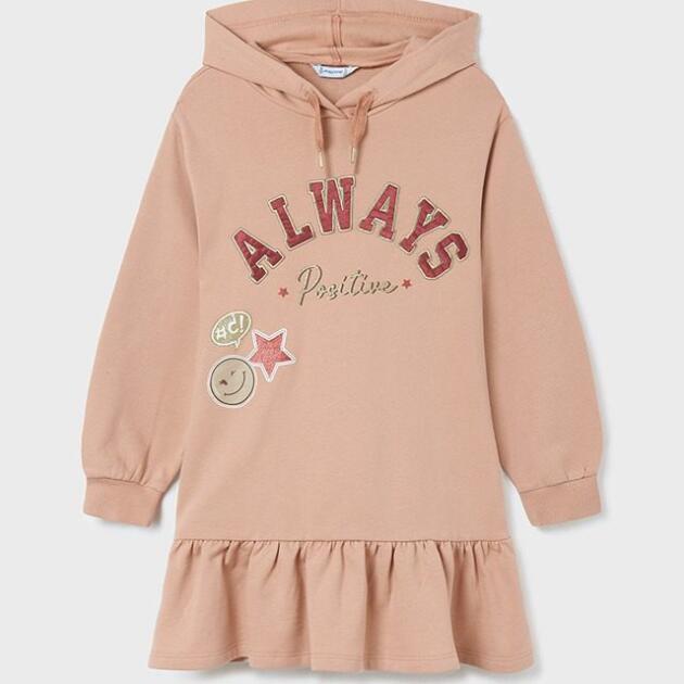 MAYORAL Teplákové šaty so srdcom ružové fabulous Fleece dress girl rosado 7939 | Welcomebaby.sk