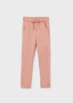 MAYORAL Dievčenské tepláky s bielym pásikom Long tracksuit trousers ružové | Welcomebaby.sk