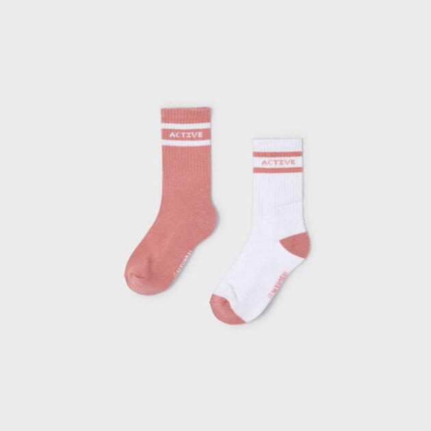 MAYORAL Dievčenské športové ponožky Set of 2 sport socks girl ružové | Welcomebaby.sk