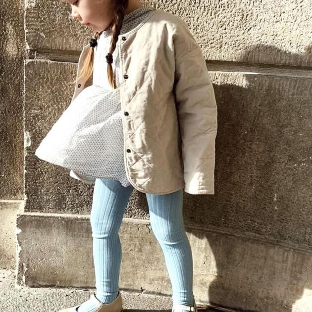 CÓNDOR Rebrované pančuchy Basic Rib Tights Baby Blue baby modrá 2016 | Welcomebaby.sk
