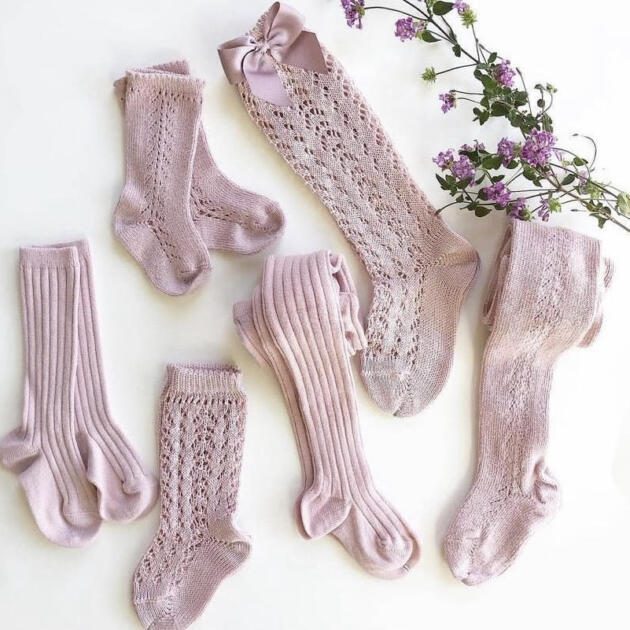 CÓNDOR Rebrované pančuchy Basic Rib Tights Pale Pink ružové 2016 | Welcomebaby.sk