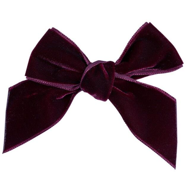 Veľká velvet mašľa do vlasov Cóndor bordová garnet | Welcomebaby.sk