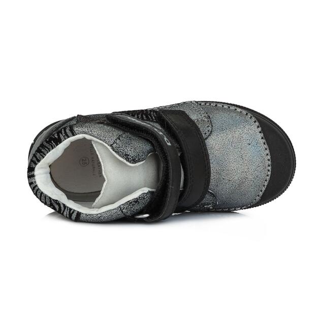 DD STEP Dievčenské členkové topánky s hviezdou čierne strieborné A049-769 | Welcomebaby.sk
