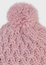 MAYORAL Dievčenská pletená čiapka s brmbolcom ružová Knitted hat pink 10160 | Welcomebaby.sk