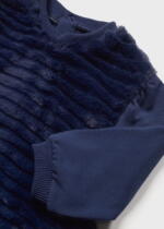 MAYORAL Zimné šaty s kabelkou tmavomodré Faux fur dress with bag baby navy blue 2950 | Welcomebaby.sk