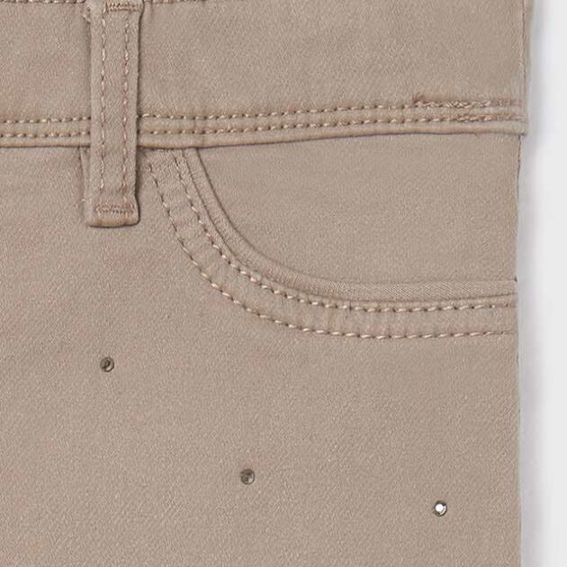 MAYORAL Rifľové legínové nohavice s kamienkami béžové Diamond leggings girl mole 4761 | Welcomebaby.sk