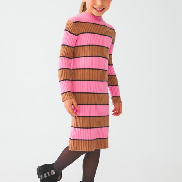 ABEL & LULA Rebrované pruhované pletené šaty Rib knit dress 5525 | Welcomebaby.sk