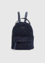 ABEL & LULA Elegantný trblietavý ruksak tmavomodrý Knitted Jacquard Backpack Girl navy blue 5961 | Welcomebaby.sk