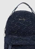 ABEL & LULA Elegantný trblietavý ruksak tmavomodrý Knitted Jacquard Backpack Girl navy blue 5961 | Welcomebaby.sk