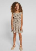 MAYORAL Šaty s mini kvetmi béžová Flowers dress 6978 | Welcomebaby.sk