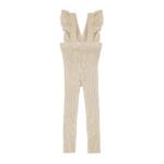 CÓNDOR Pančuchy na traky s volánom béžové bez nožičiek Flounced Suspender Cotton Leggings linen 2401 | Welcomebaby.sk