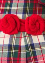 ABEL & LULA Kárované šaty s volánom červené Tartan dress 5539 | Welcomebaby.sk