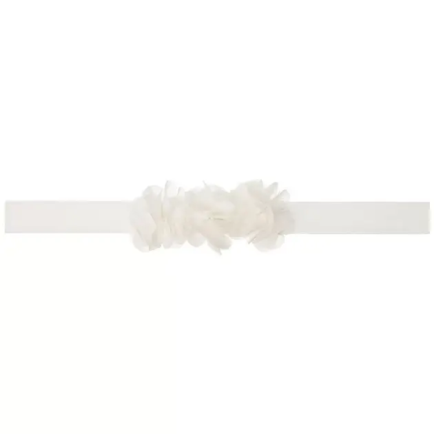 SIENA Baby čelenka biela s tromi kvetmi Muslin Baby Headband With Three Chiffon Flowers White 211107148 | Welcomebaby.sk