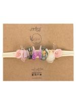 JAMIKS Čelenka Ligia s motýľom a kvetmi Edna ružová Headband with flowers in Boho Style | Welcomebaby.sk