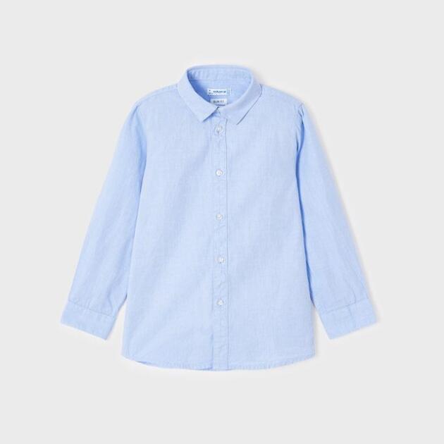 MAYORAL Košeľa svetlomodrá Long Sleeve Shirt boy light blue 146 | Welcomebaby.sk