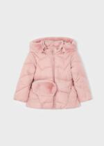 MAYORAL Krátka bunda ružová s kožušinovou kabelkou Padded Jacket With Bum Bag 4492 | Welcomebaby.sk