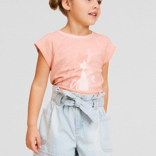 MAYORAL Rifľové kraťasy modré Jean Shorts light blue 3273 | Welcomebaby.sk